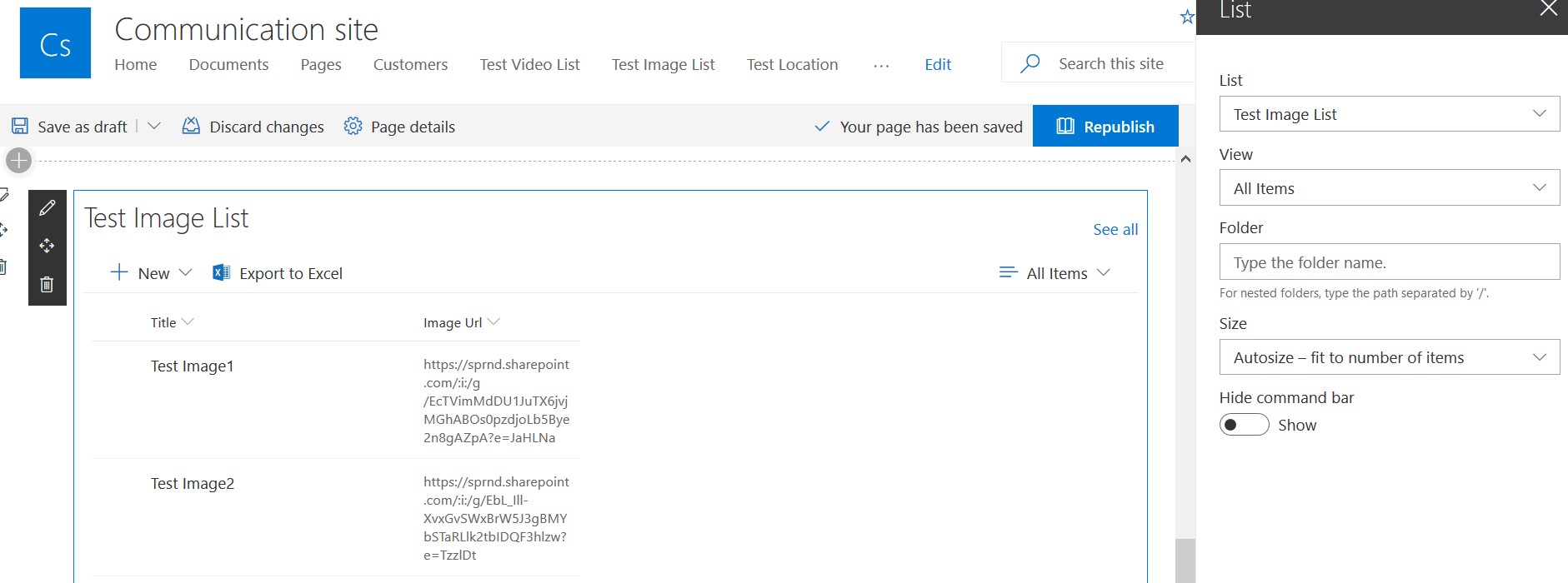 Display the selected image in the “Embed” web part - SharePoint Online