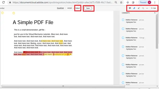 Modify PDF file in SharePoint Online, Edit PDF File in SharePoint Online