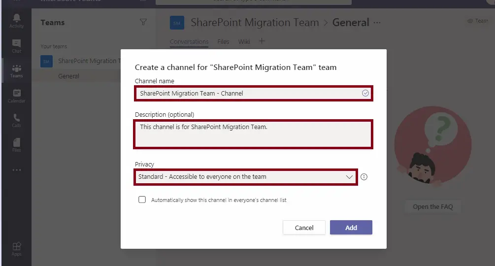 Microsoft Teams-Channel-SharePoint Integration