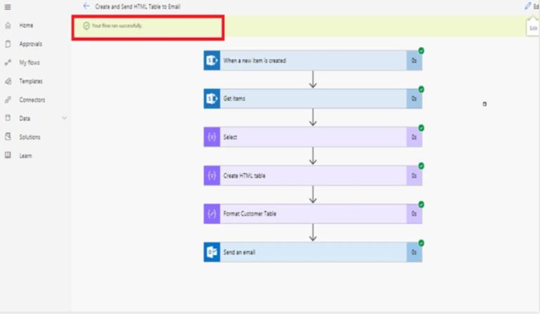 HTML Table in Power Automate: Learn HTML table formatting using ...