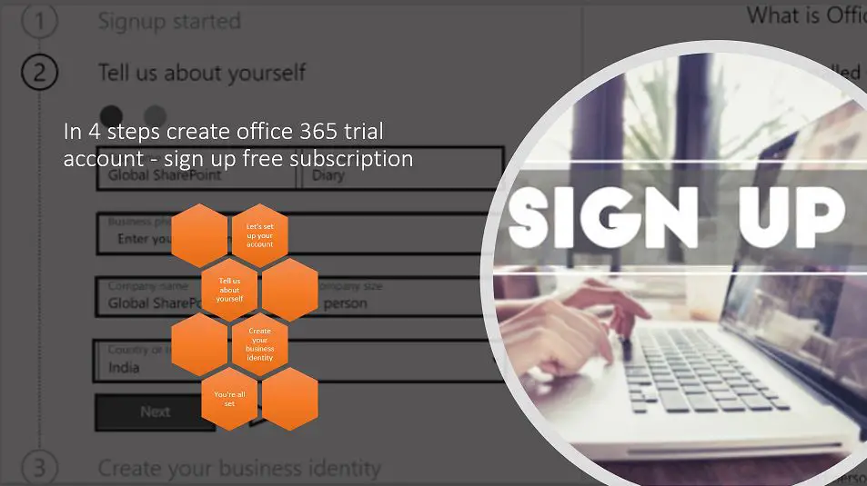 In 4 Steps Create Office 365 Trial Account Sign Up Free Subscription 