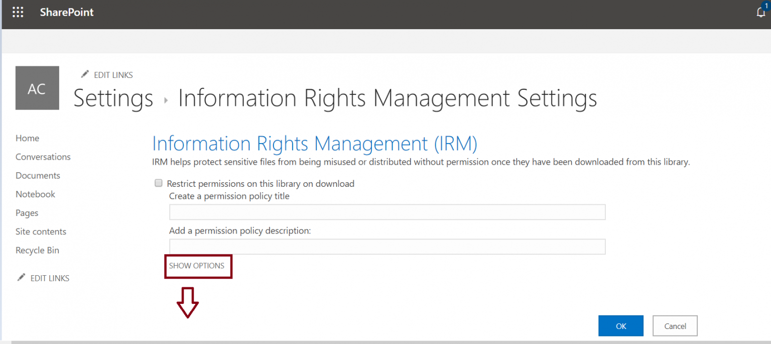 Enable and configure information rights management (IRM) in SharePoint