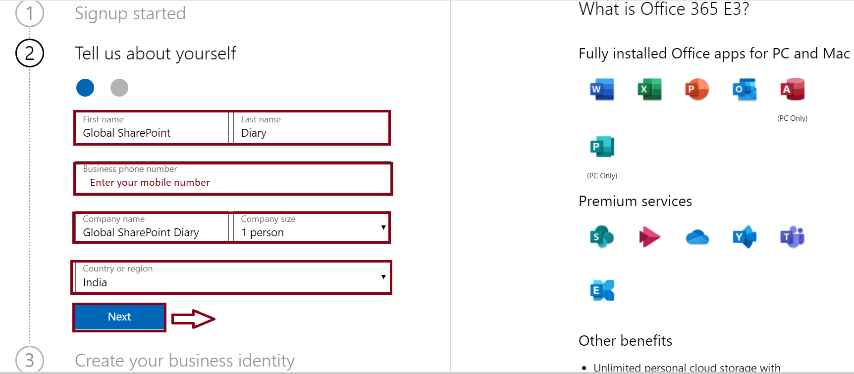 In 4 Steps Create Office 365 Trial Account Sign Up Free Subscription 
