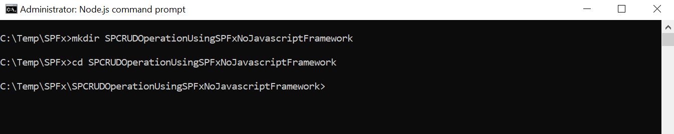SharePoint CRUD Operation using SPFx No JavaScript Framework