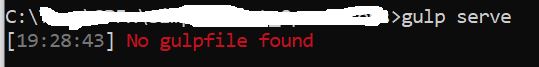 No gulpfile found in SPFx framework project