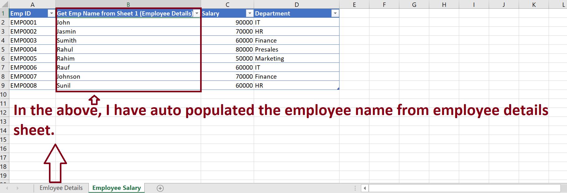 How To Populate Values In Excel From Another Sheet Using Vlookup How To Populate Values In Excel From Another Sheet Using Vlookup