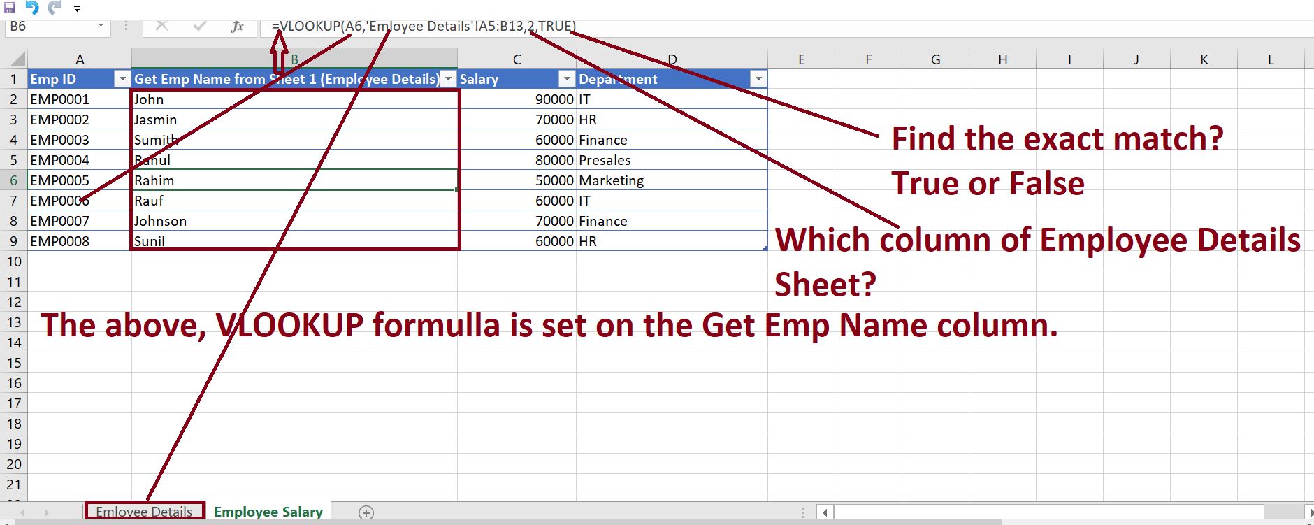 How to use VLOOKUP function in excel?