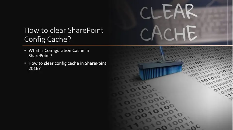 How to clear config cache in SharePoint 2016