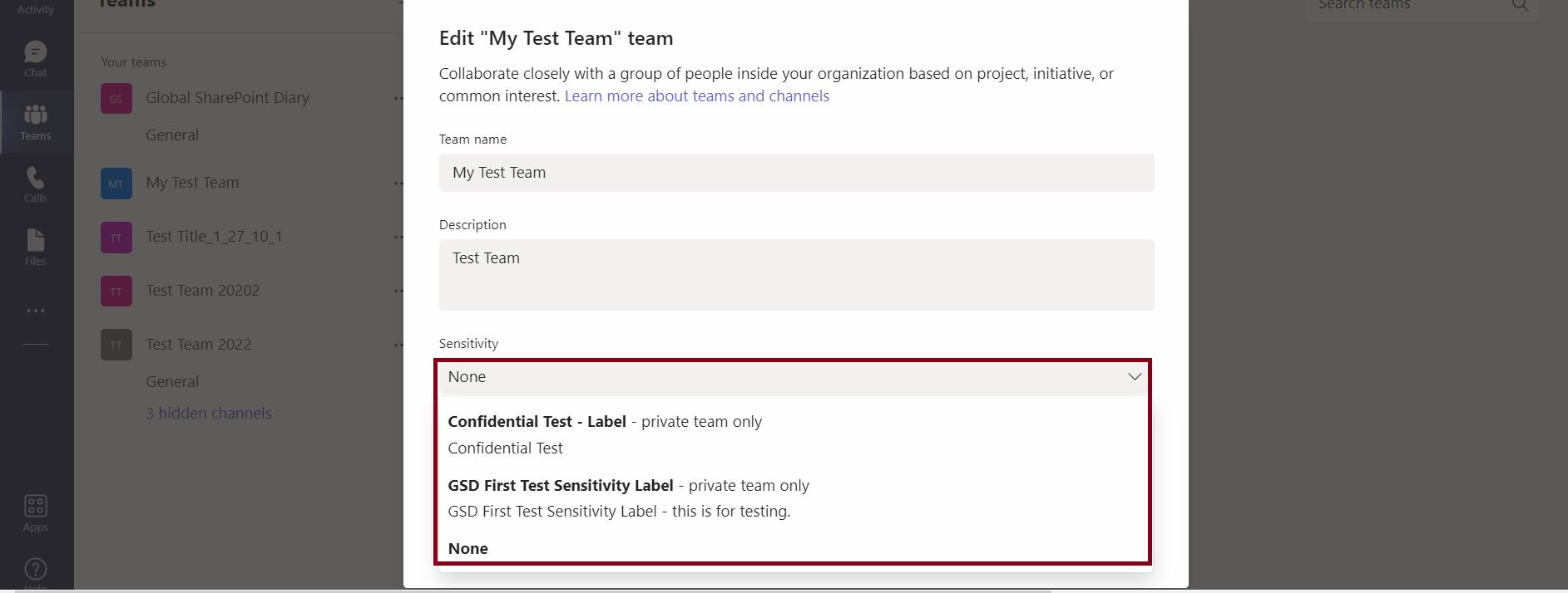 Enable Sensitivity Label For Groups Sites And Teams Global Sharepoint