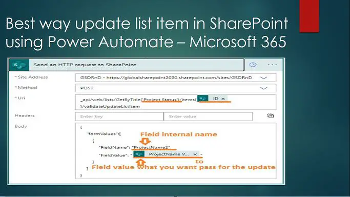 Best way update list item in SharePoint using Power Automate ...