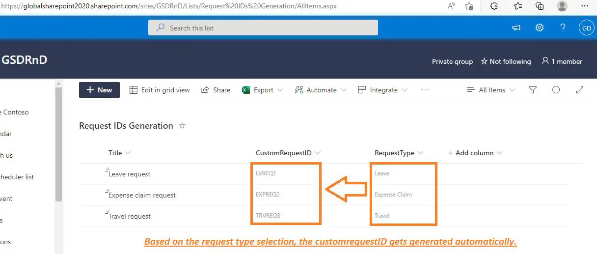 Generate unique ID in SharePoint list using Power Automate - demo
