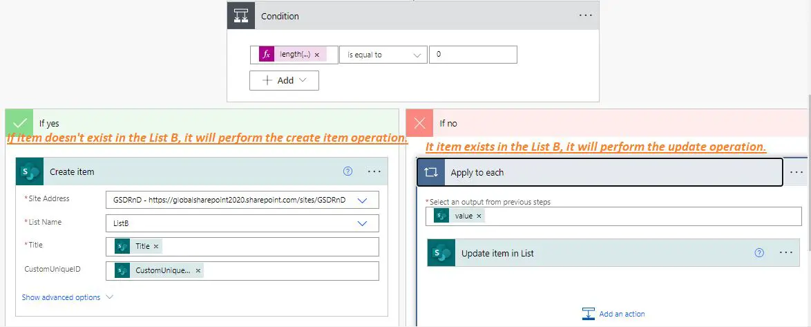 Power Automate check if item exists in SharePoint list