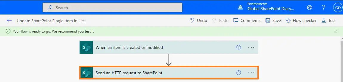 Send an HTTP request to SharePoint to update a single item in Power Automate