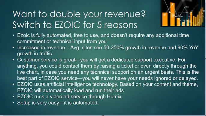 Want to double your revenue - switch to EZOIC for 5 reasons