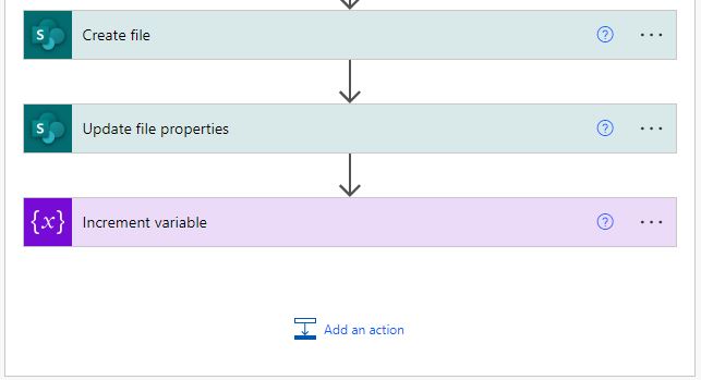 Auto increment number in power automate to add multiple files in SharePoint