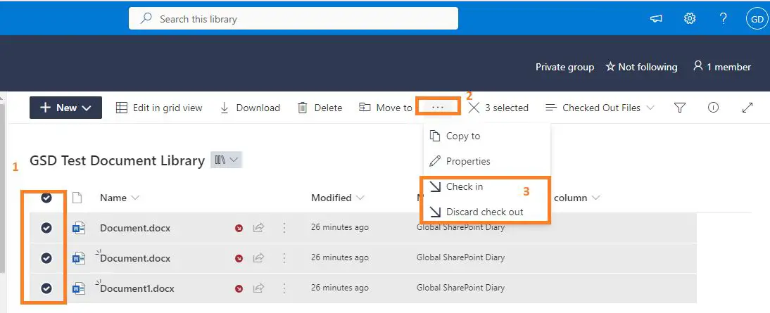 Check in and discard check out in SharePoint Online manually