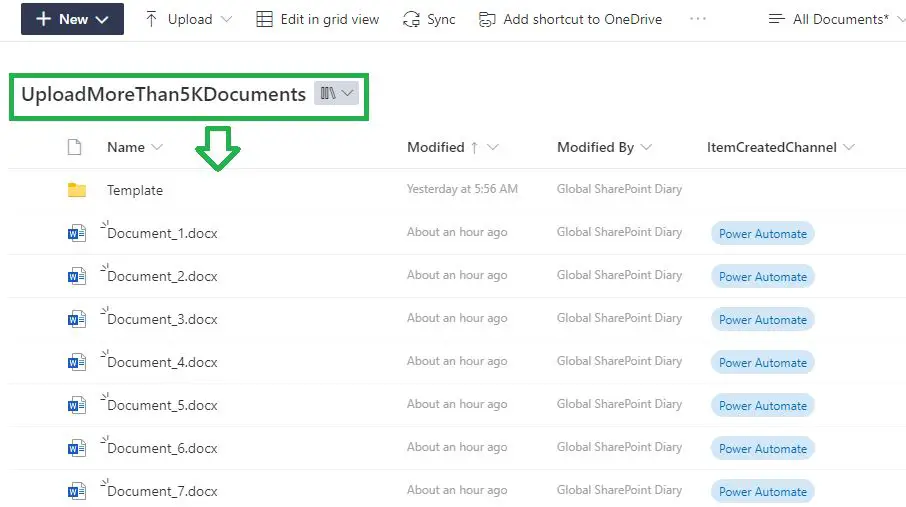 Create more than 5000 documents in SharePoint using Power Automate