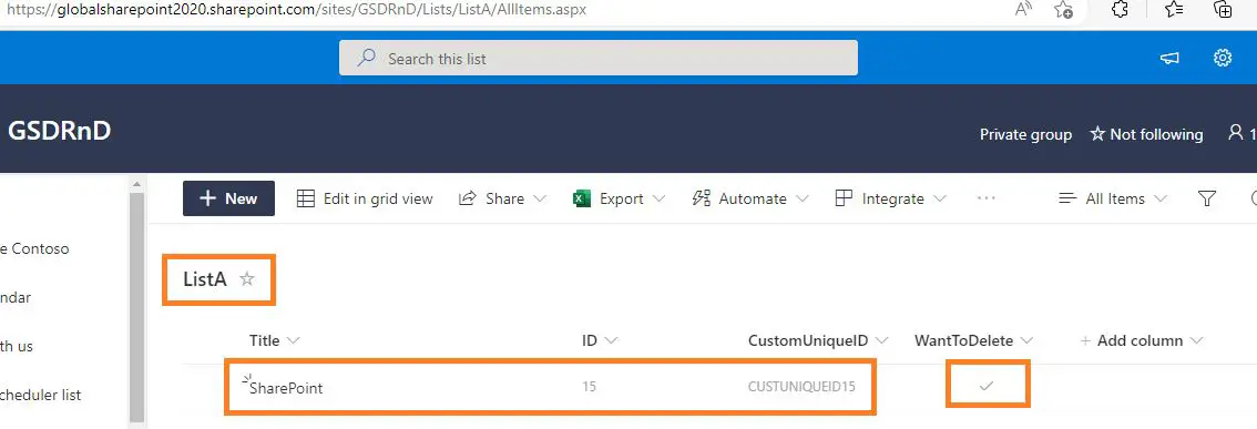Delete SharePoint list item based on another list using Power Automate Automatically