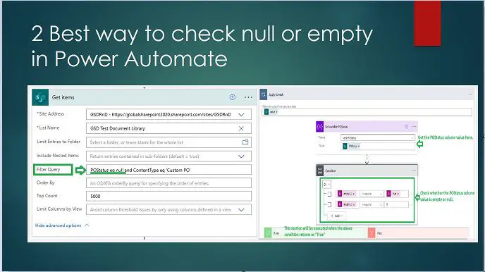 2 Best way to check null or empty in Power Automate