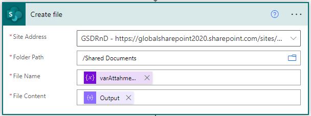 Create a CSV file in SharePoint document library using Power Automate