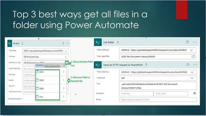 Top 3 best ways get all files in a folder using Power Automate