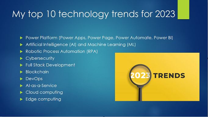 My top 10 technology trends for 2023