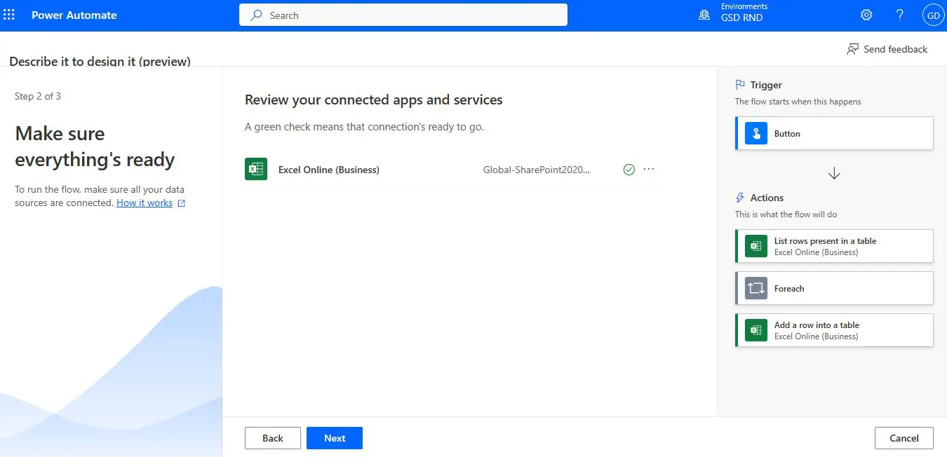 Make sure everything's ready - Review your connected apps and services
